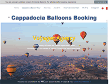 Tablet Screenshot of cappadociaballoonsbooking.com